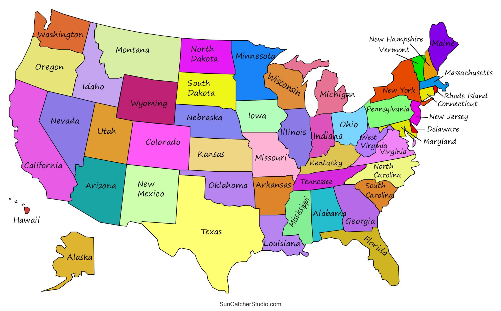 Printable Us Maps With States (Usa, United States, America) – Free for Free Printable State Maps