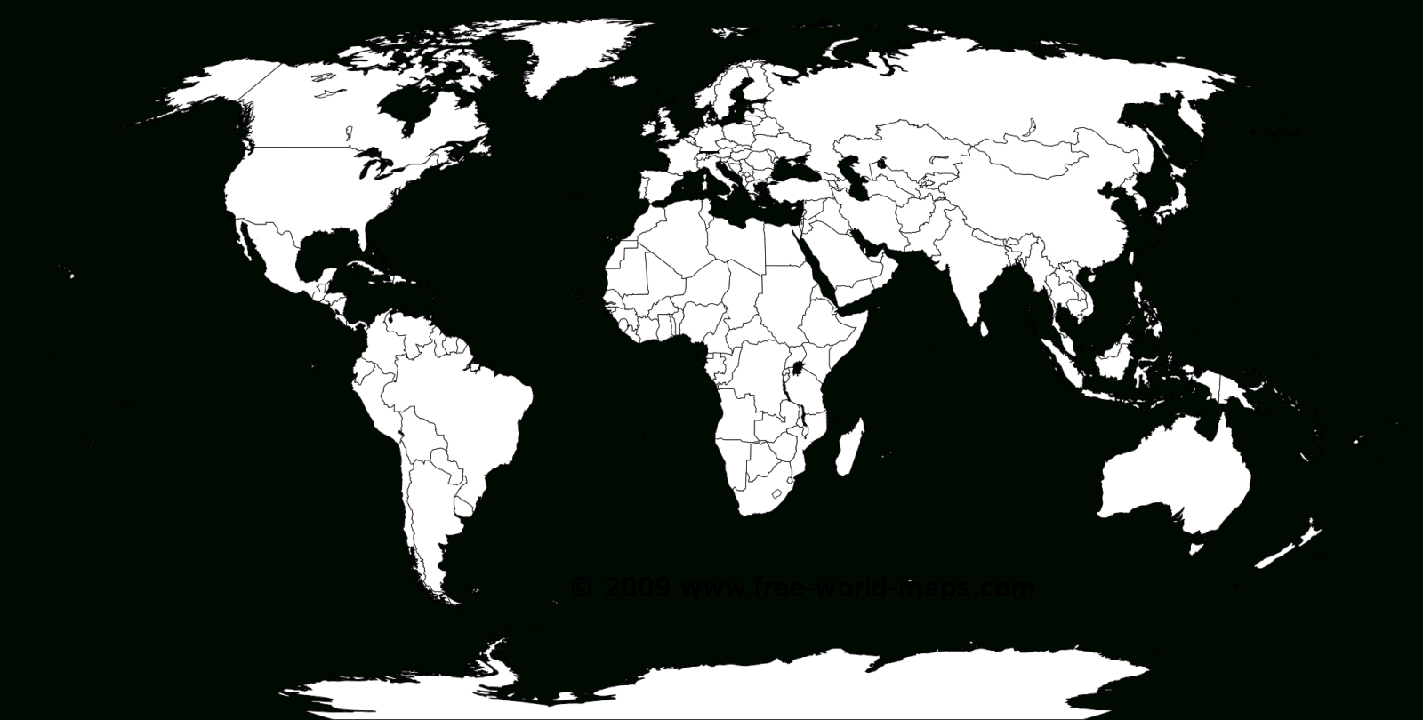 Printable White-Transparent Political Blank World Map C3 | Free throughout Free Printable Blank World Map Download