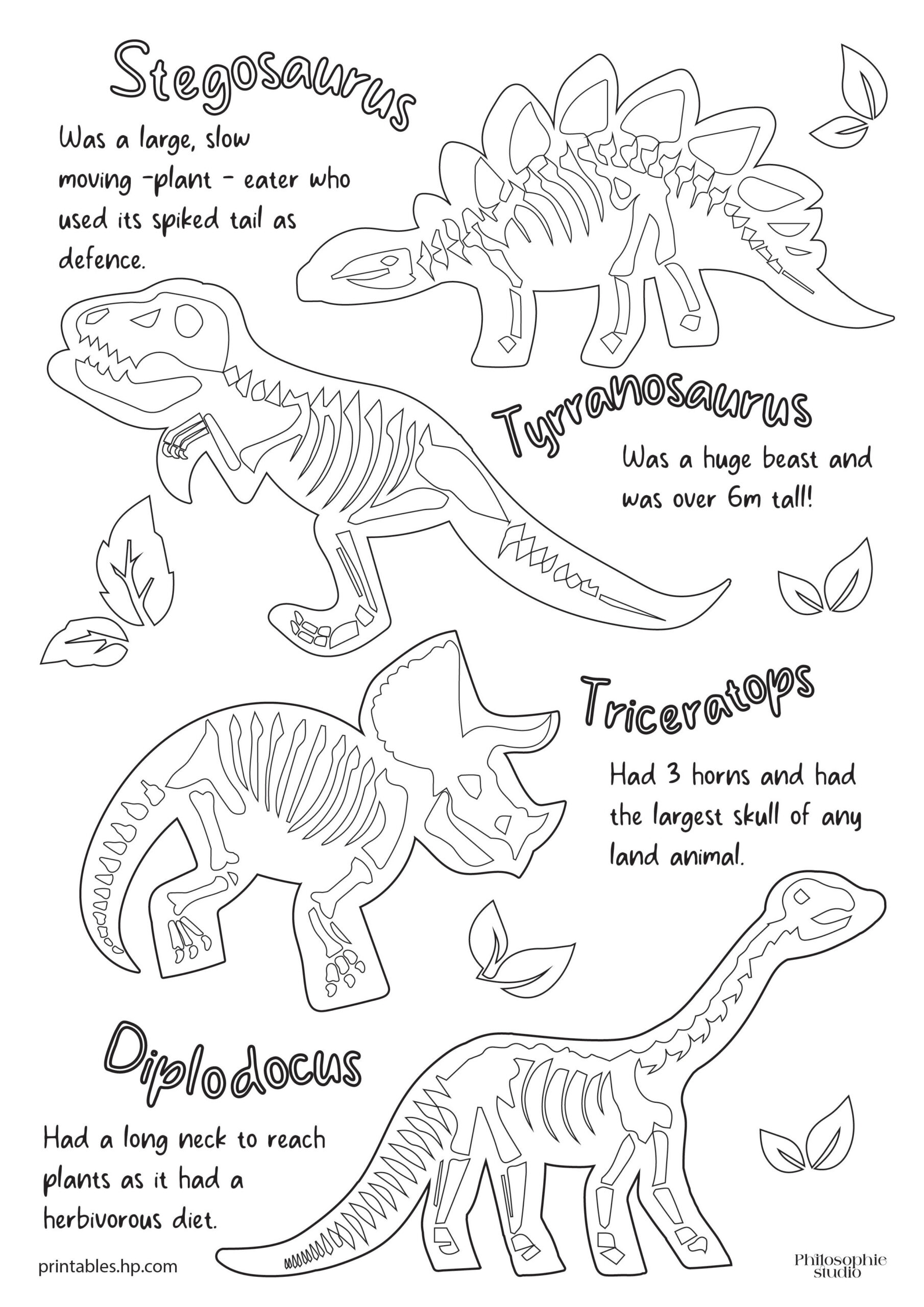 Printables - Free Coloring Pages &amp;amp; Learning Worksheets | Hp in Free Printable Dinosaur Coloring Pages