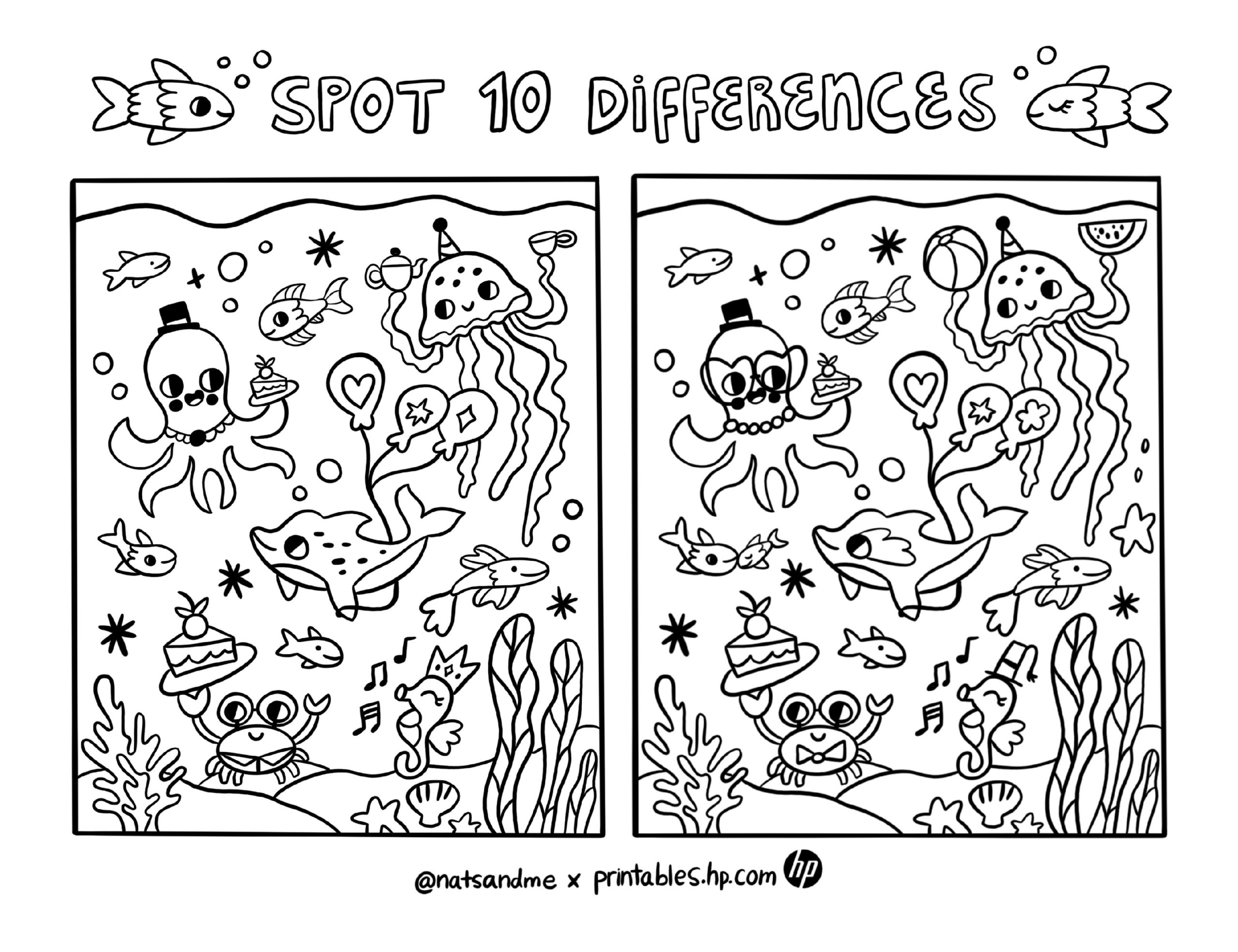 Printables - Free Coloring Pages & Learning Worksheets | Hp throughout Free Printable Spot The Difference Worksheets