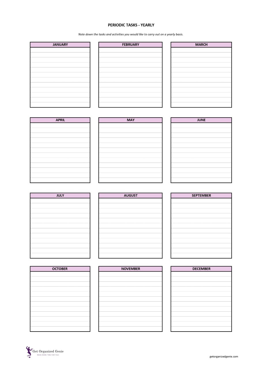 Printables To Organize Your Life - Worksheets Library within Free Printable Forms For Organizing