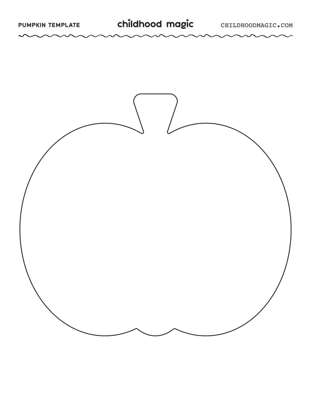Pumpkin Outline - Childhood Magic within Pumpkin Shape Template Printable Free