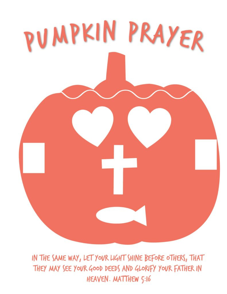 Pumpkin Prayer Poem (Free Printbale) Activity &amp;amp; Object Lesson For Kids intended for Free Christian Pumpkin Carving Printables