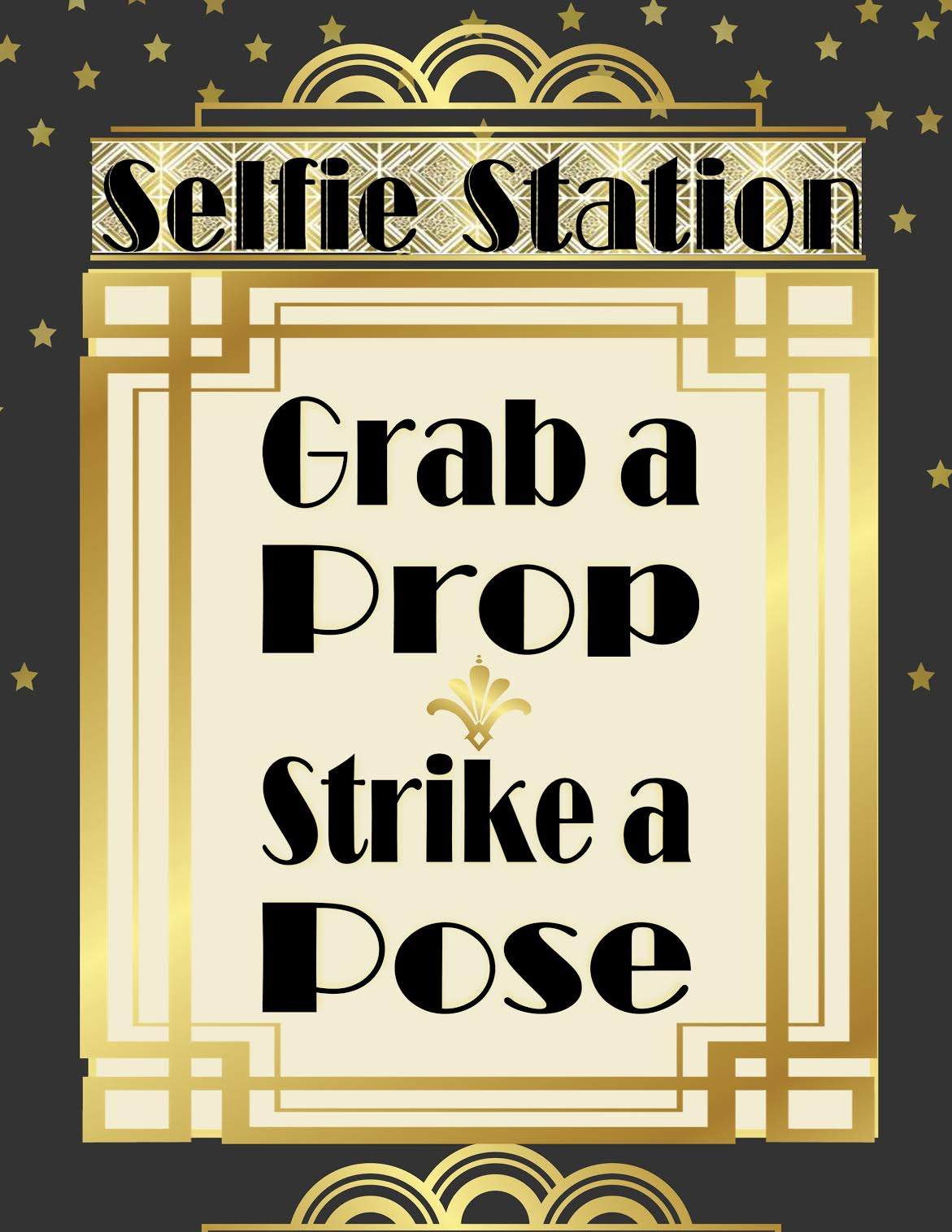 Puttin' On The Ritz: Roaring 20'S Photo Booth Printables - Amy for Selfie Station Free Printable