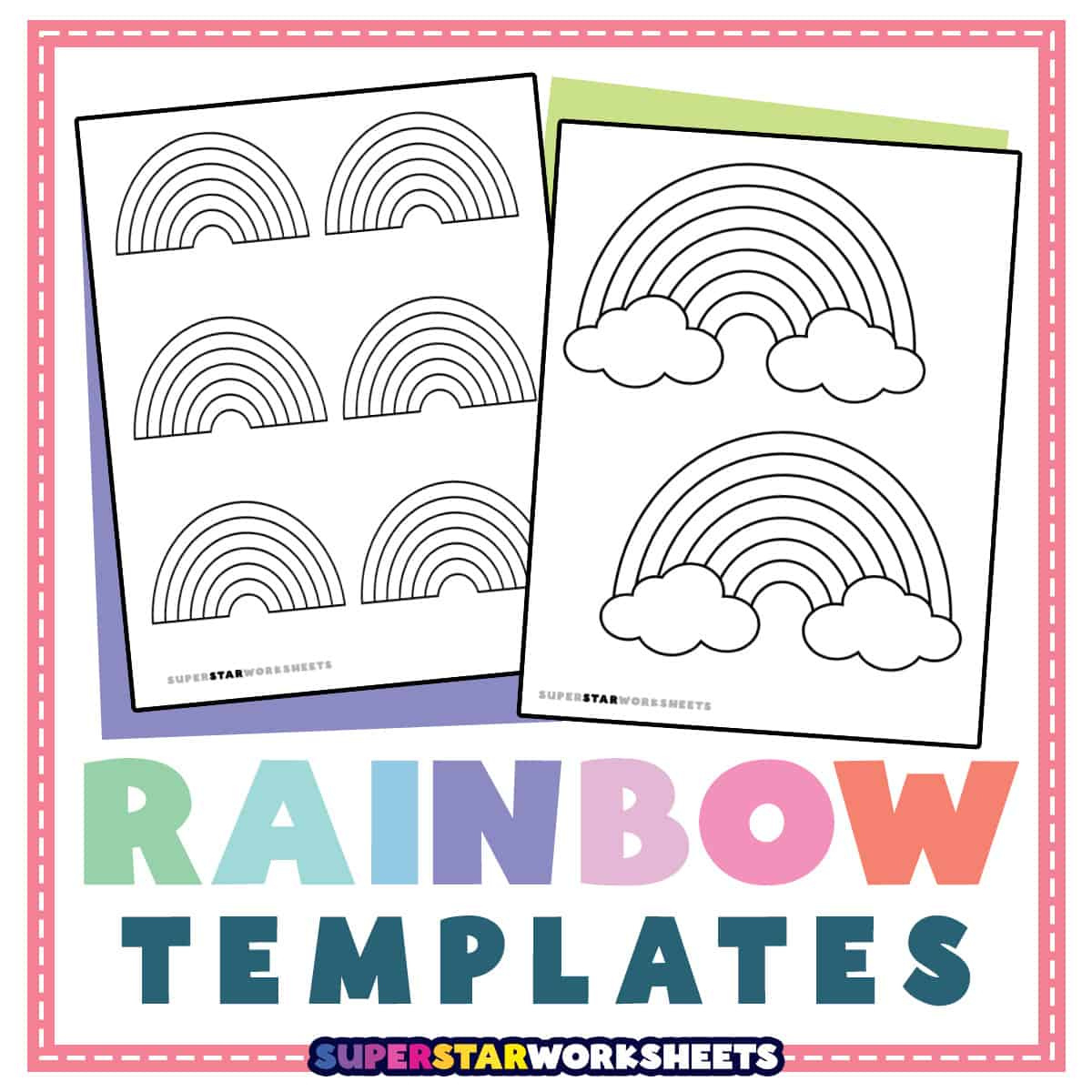 Rainbow Template (Free Printables) - Superstar Worksheets pertaining to Free Rainbow Printables