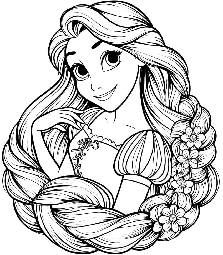 Rapunzel Tangled Coloring Pages - 37 Free Sheets with Free Printable Tangled