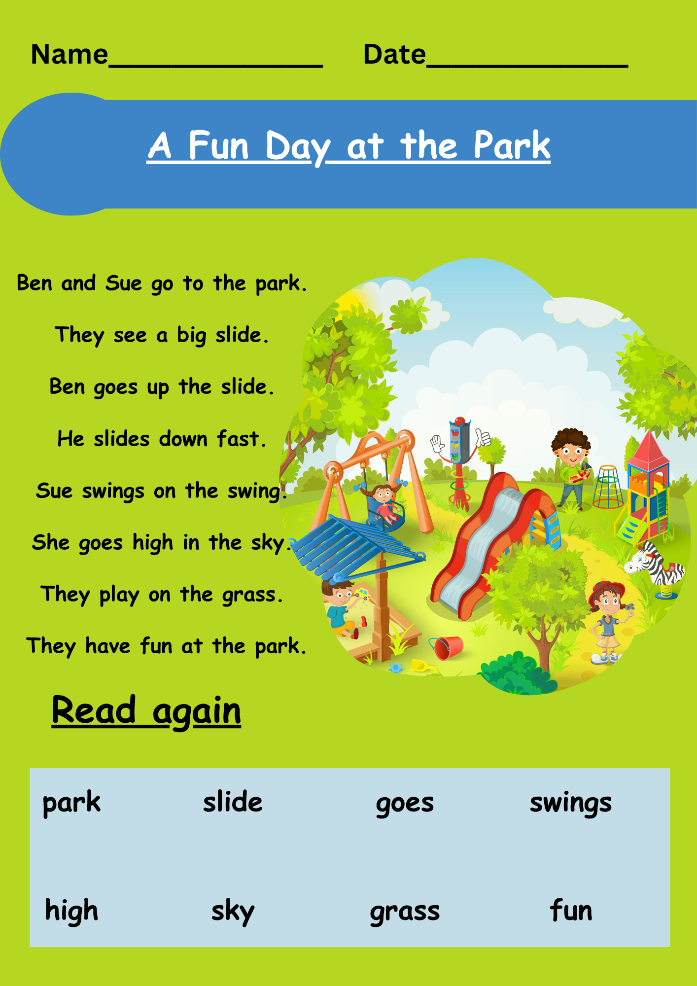 Reading Comprehension Passage For Kindergarten Level A ( Basic within Free Printable High Interest Low Reading Level Stories