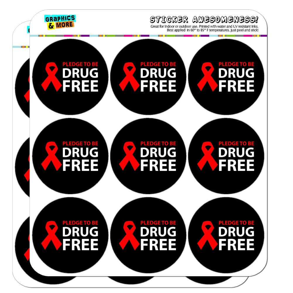 Red Ribbon Drug Free Pledge 2" Planner Calendar Scrapbooking regarding Free Printable Drug Free Pledge Cards