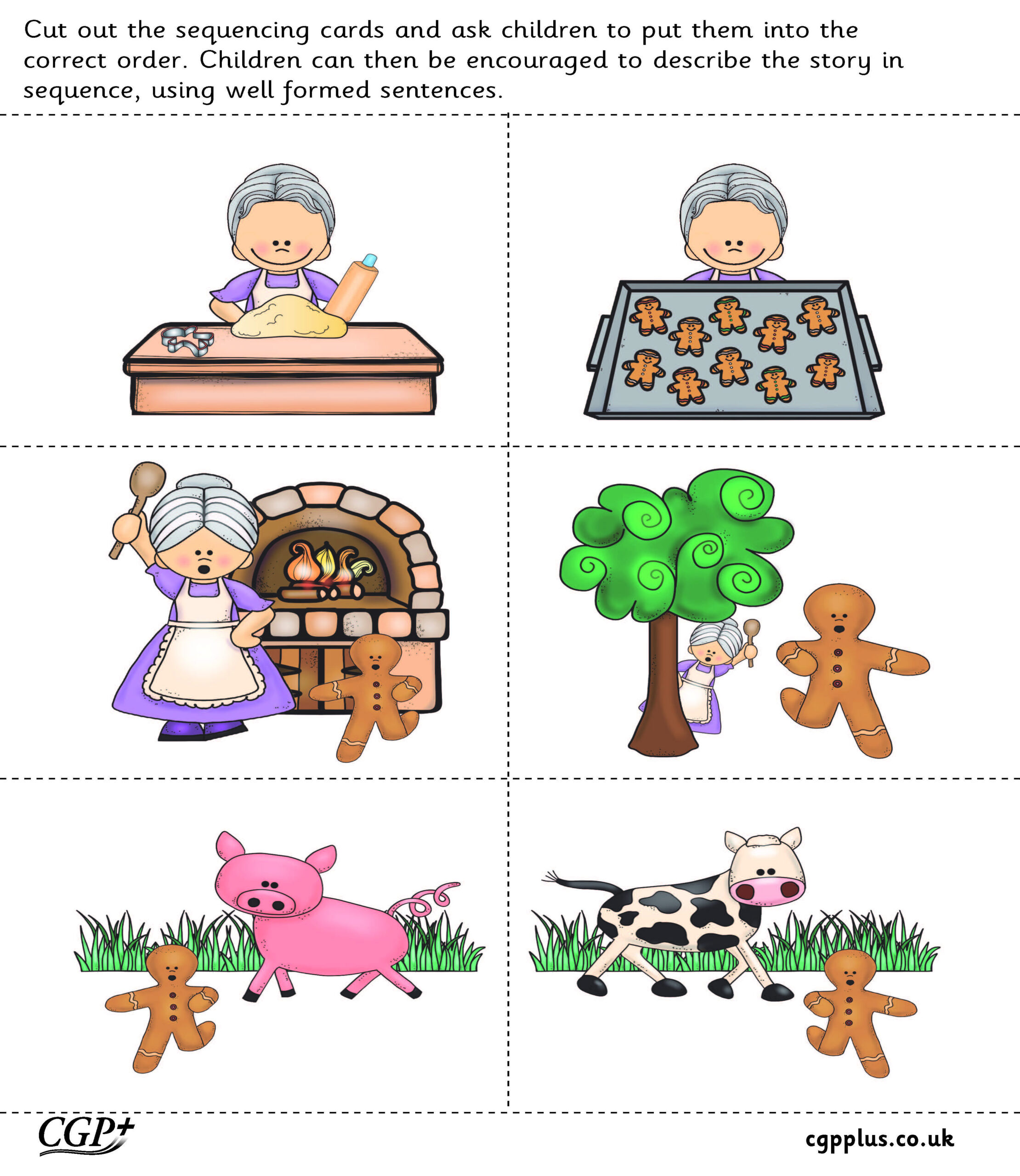 Retelling The Gingerbread Man With Sequencing Cards | Sara J regarding Free Printable Version Of The Gingerbread Man Story