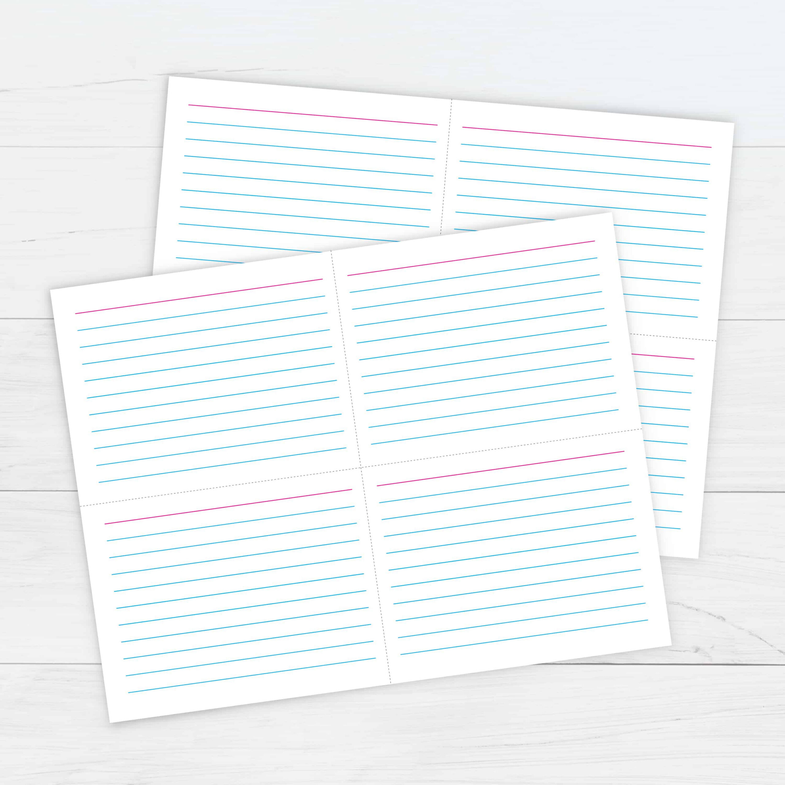 Ruled Index Cards Template - Free Printable Download regarding Free Printable Index Cards