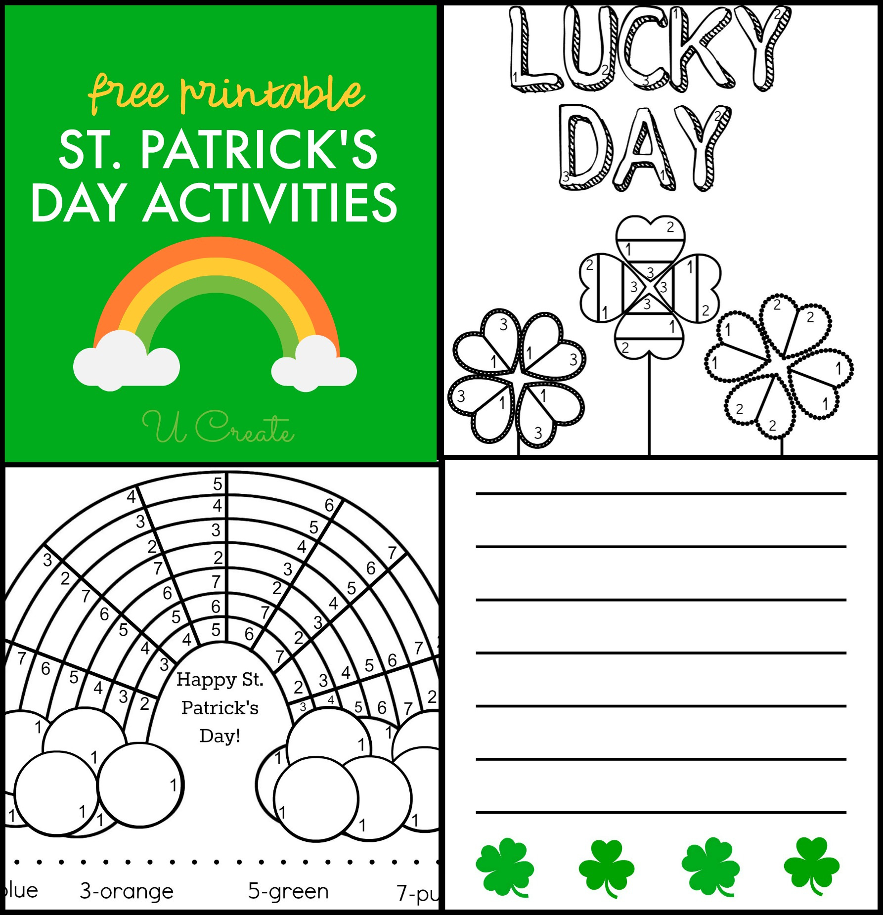 Saint Patricks Day Printables - U Create - Worksheets Library regarding St Patrick'S Day Printables Free
