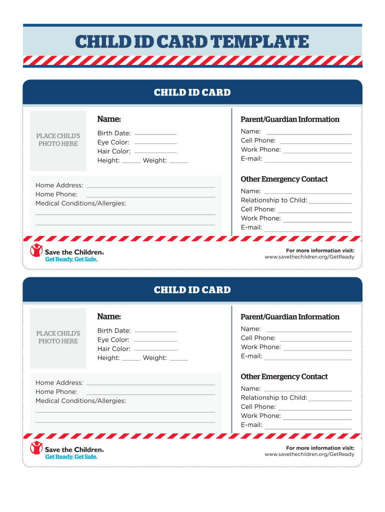 Save Form Children Child Id Card - Fill Online, Printable pertaining to Free Printable Child Identification Card