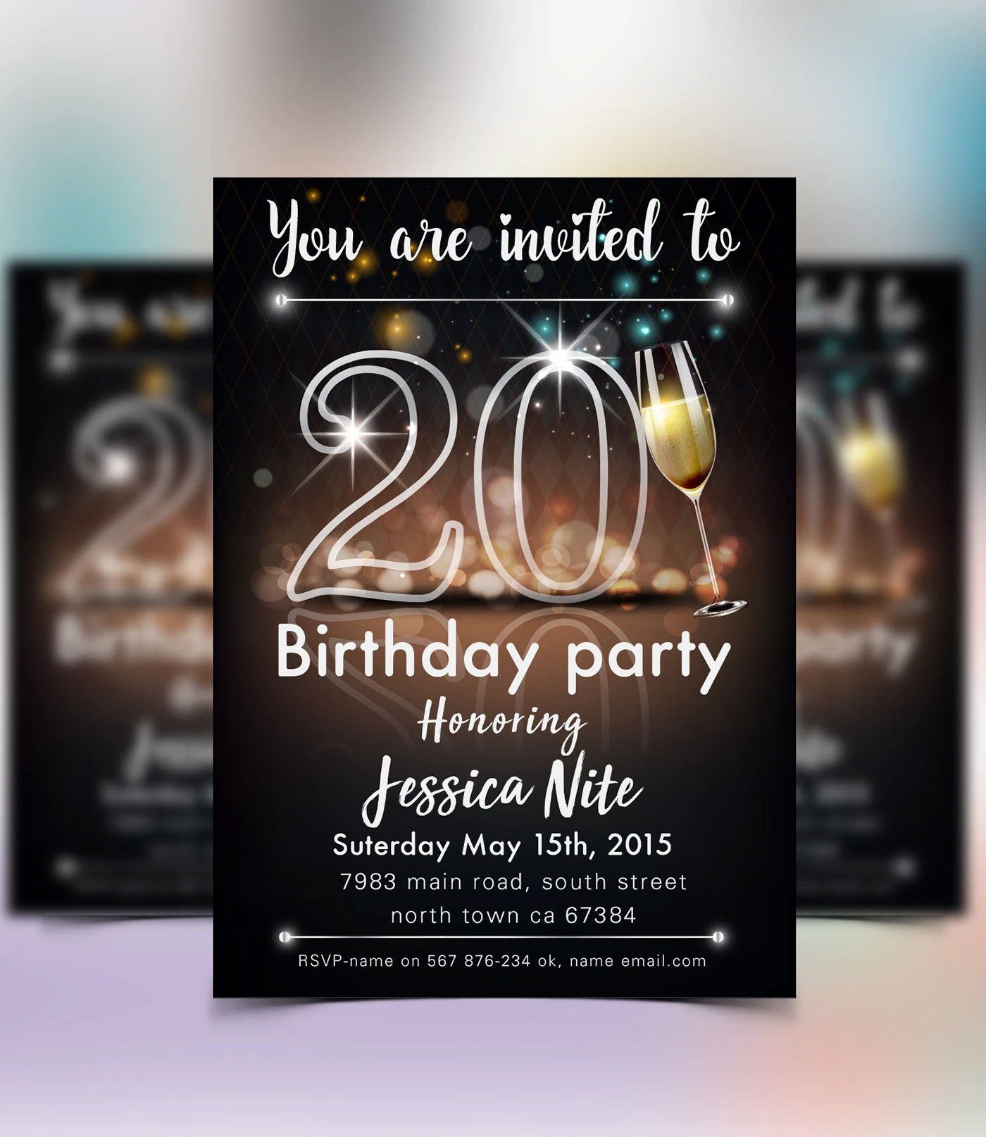 Save The Date, Birthday Invitation Template :: Behance intended for Free Printable Save The Date Birthday Invitations