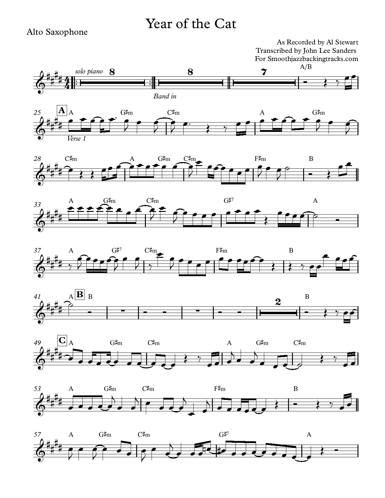 Sax Solo Sheet Music In Printable Pdf with regard to Free Printable Alto Saxophone Sheet Music