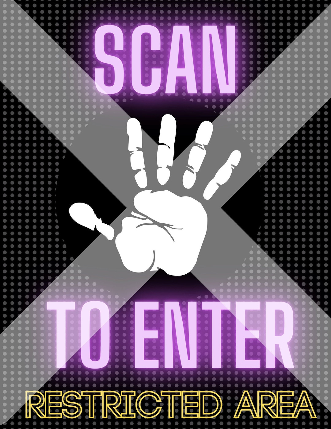 Scan To Enter, Science Party Sign Digital Download - Etsy inside Scan To Enter Sign Printable Free