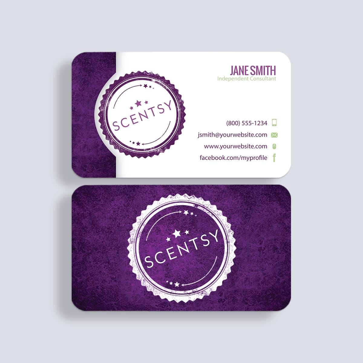 Scentsy Business Card - Independent Consultant Business Card for Free Printable Scentsy Business Cards
