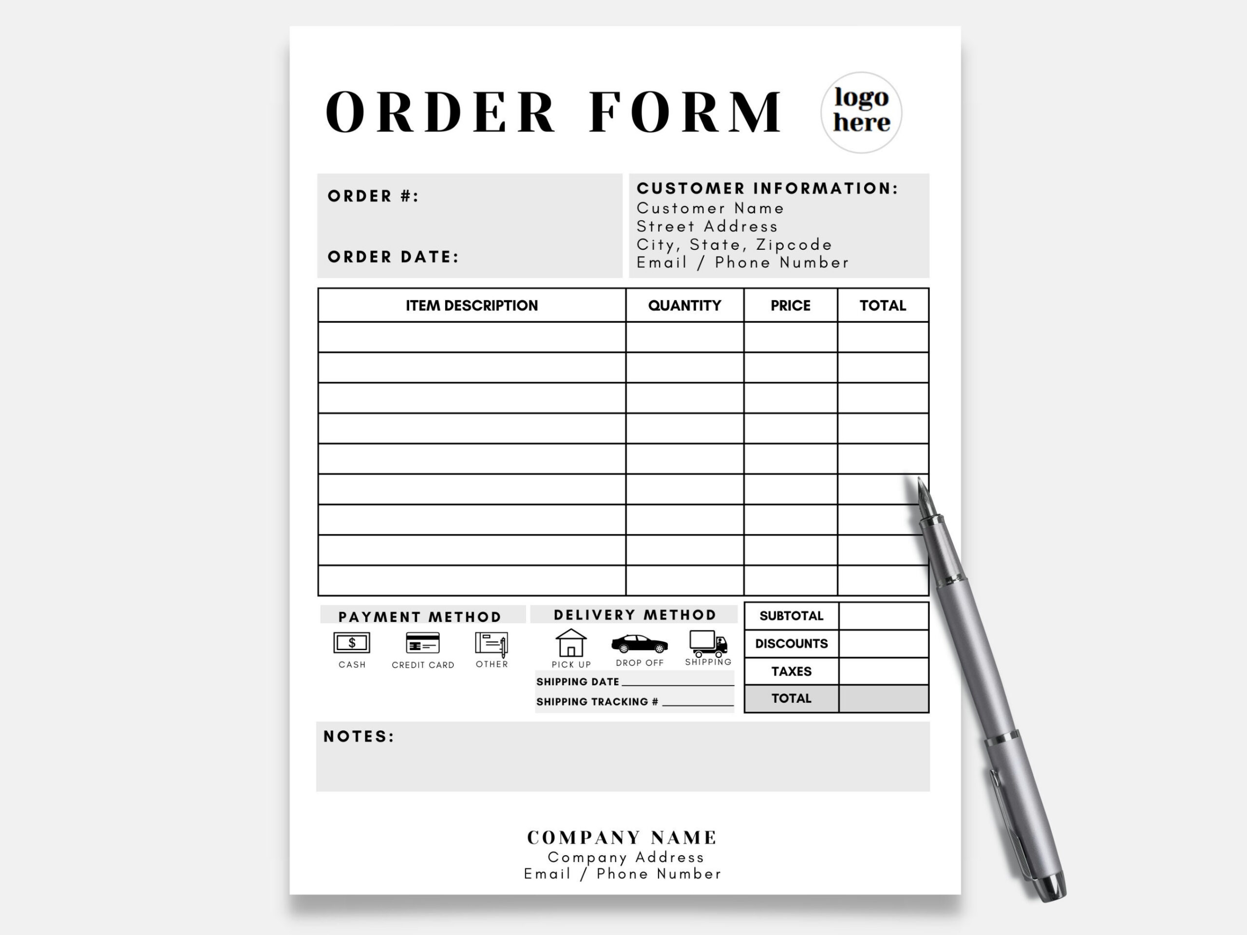 Scentsy Order Form - Etsy.de pertaining to Free Printable Scentsy Order Forms