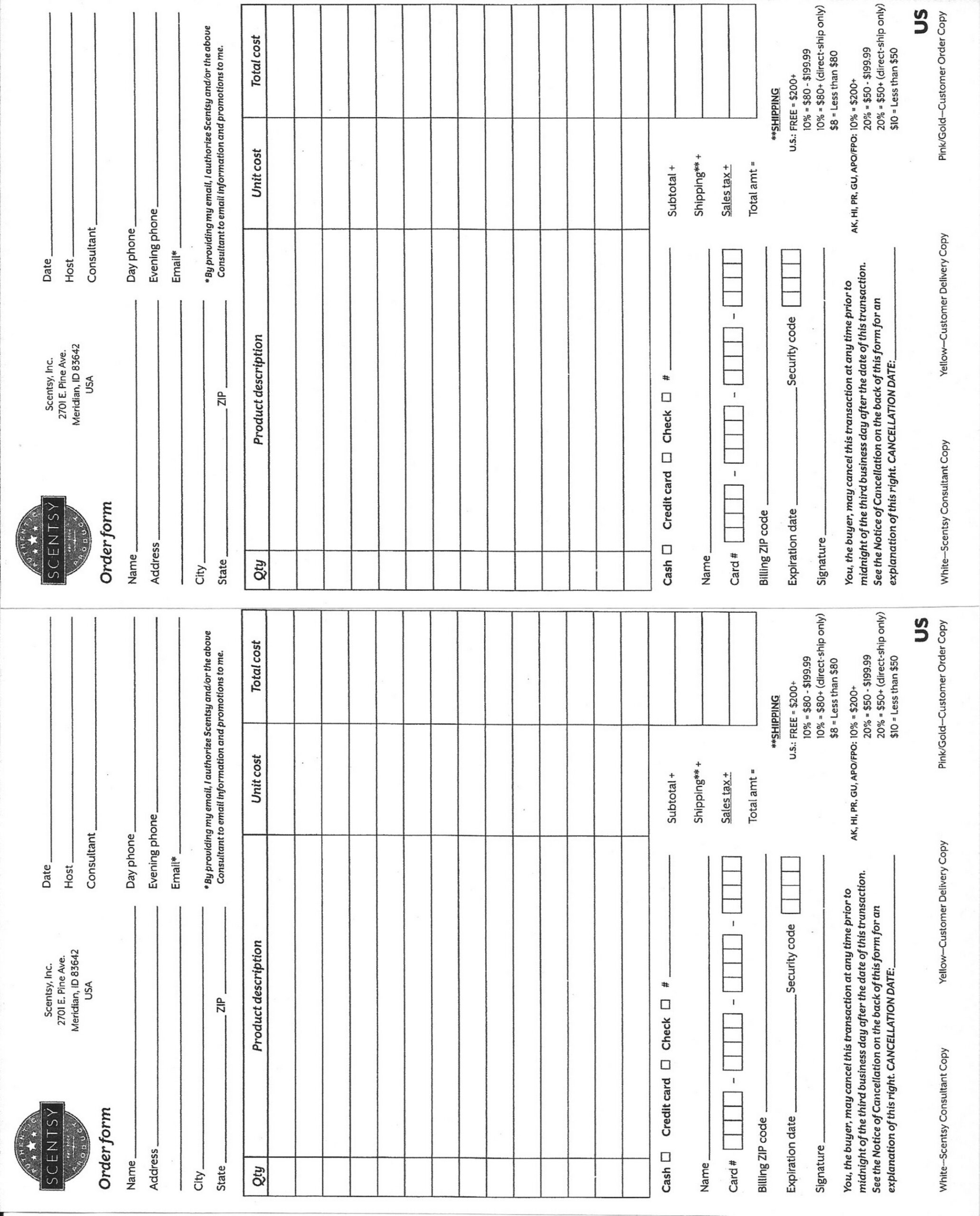 Scentsy - Order Form - Page 1 - Created With Publitas within Free Printable Scentsy Order Forms