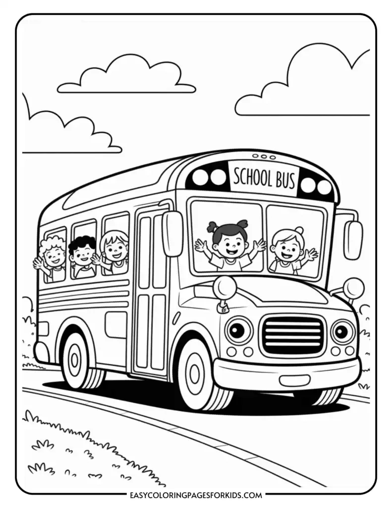 School Bus Coloring Pages For Kids (10 Free Pdf Sheets) - Easy intended for Free Printable School Bus Coloring Pages