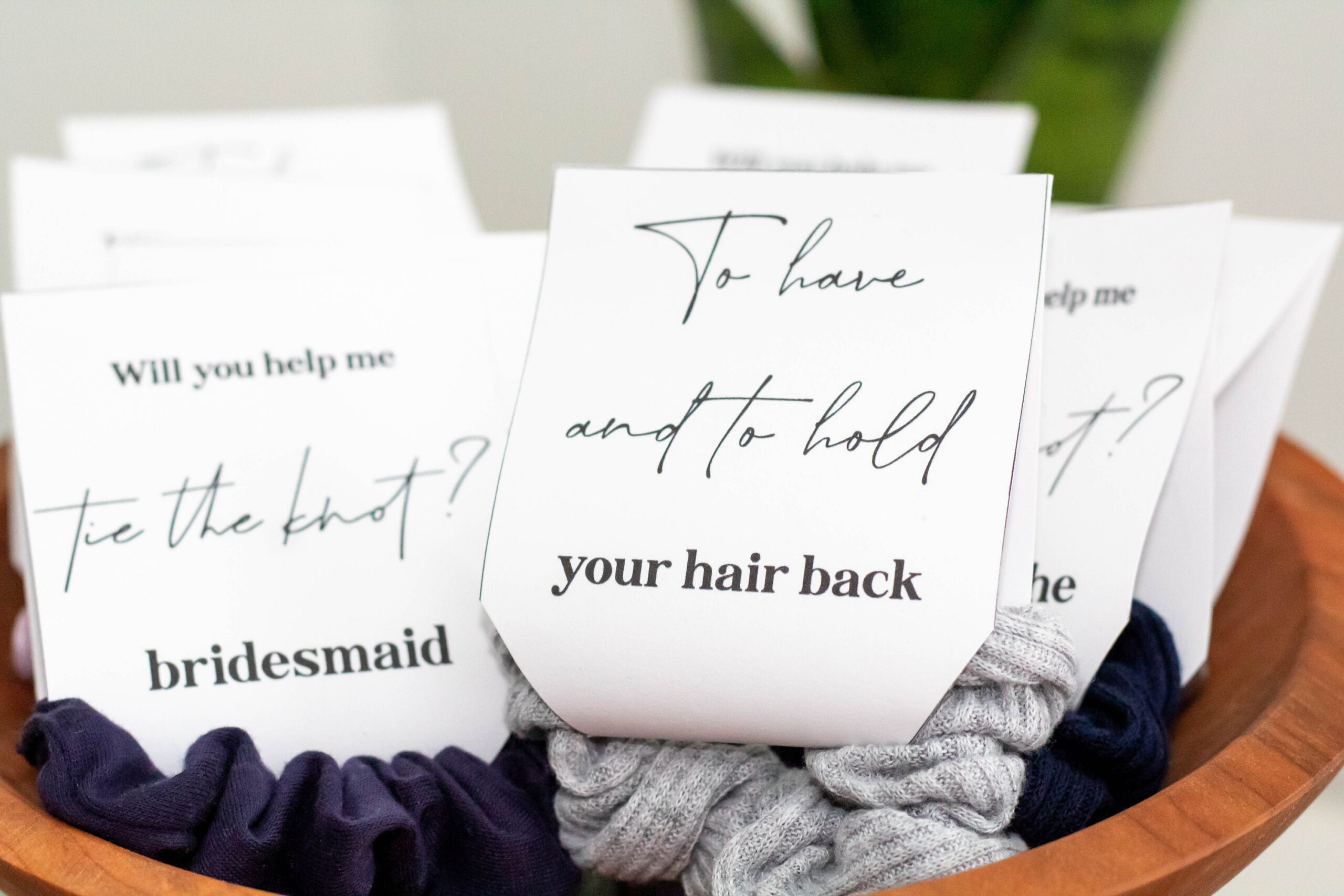Scrunchie Tag Bundle - Bridesmaid Proposal - Printable Tag intended for To Have And To Hold Your Hair Back Free Printable