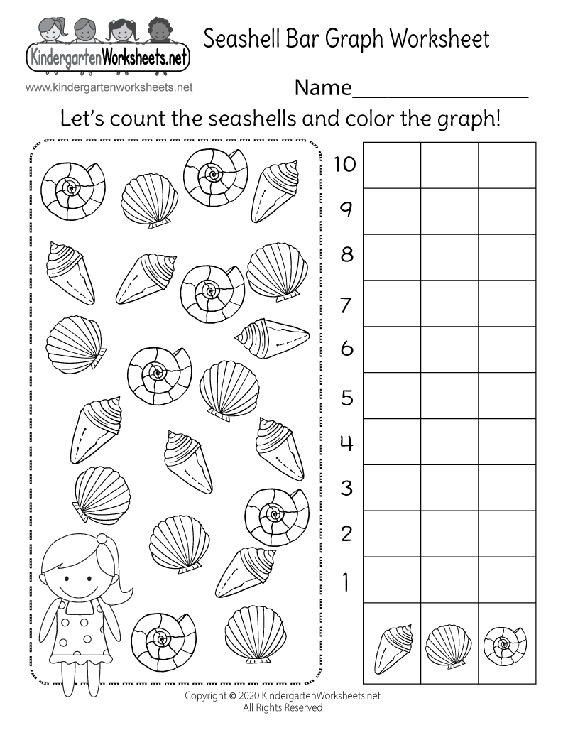 Seashell Bar Graph Worksheet - Free Printable, Digital, & Pdf throughout Free Printable Graphs For Kindergarten