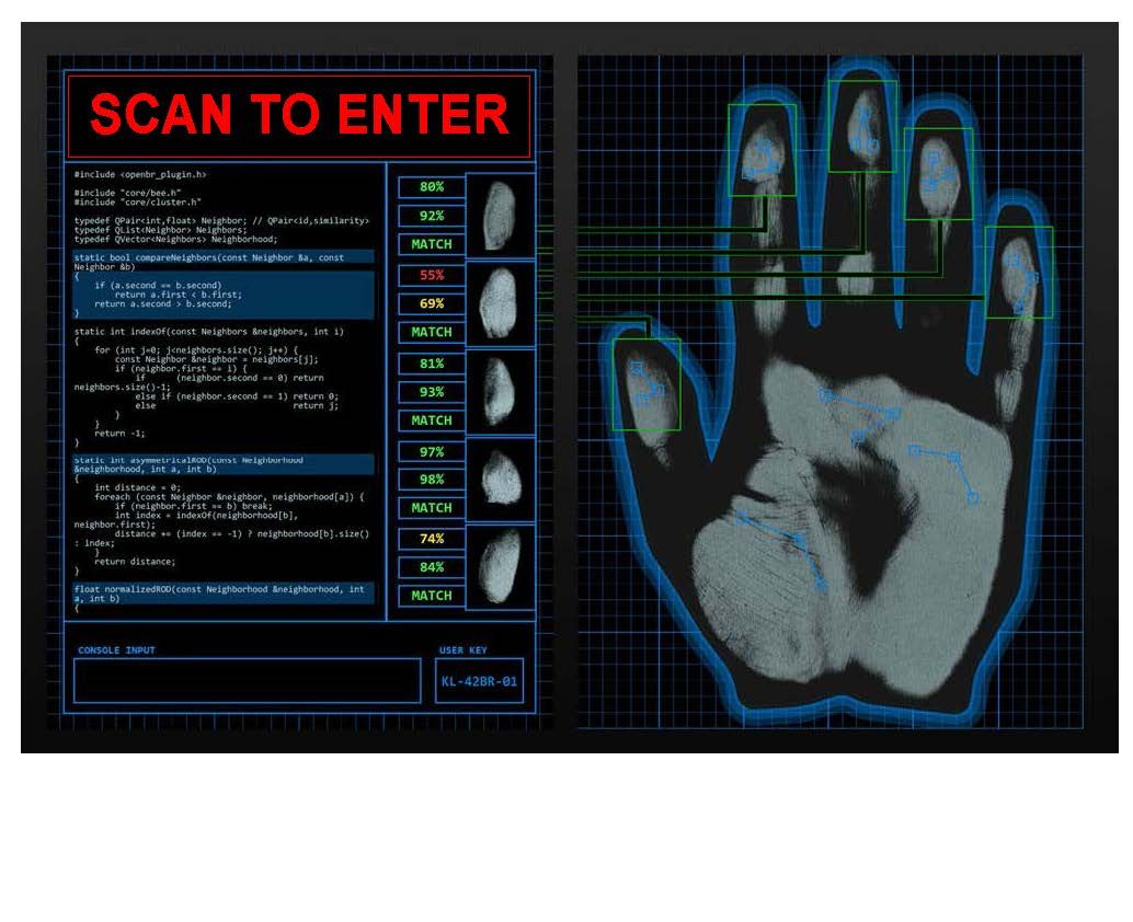 Security Hand Scan To Enter Mad Science Or Spy / Detective in Scan To Enter Sign Printable Free