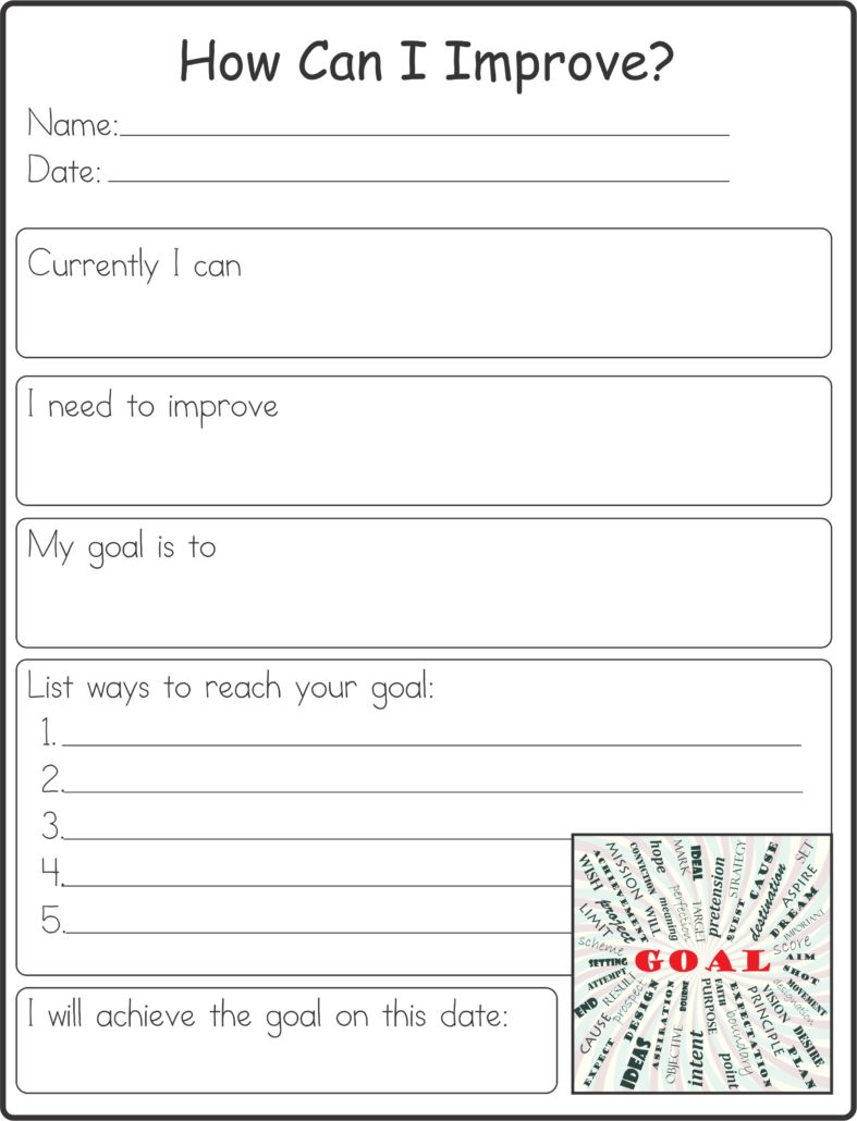 Self Improvement Worksheet - Your Therapy Source - Worksheets Library for Free Printable Therapy Worksheets