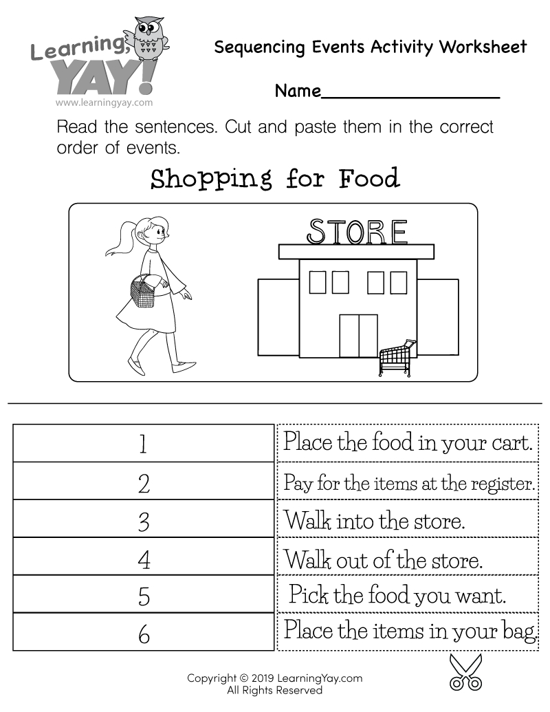 Sequencing Events Activity Worksheet For 1St Grade (Free Printable) intended for Free Printable Sequencing Worksheets 2Nd Grade