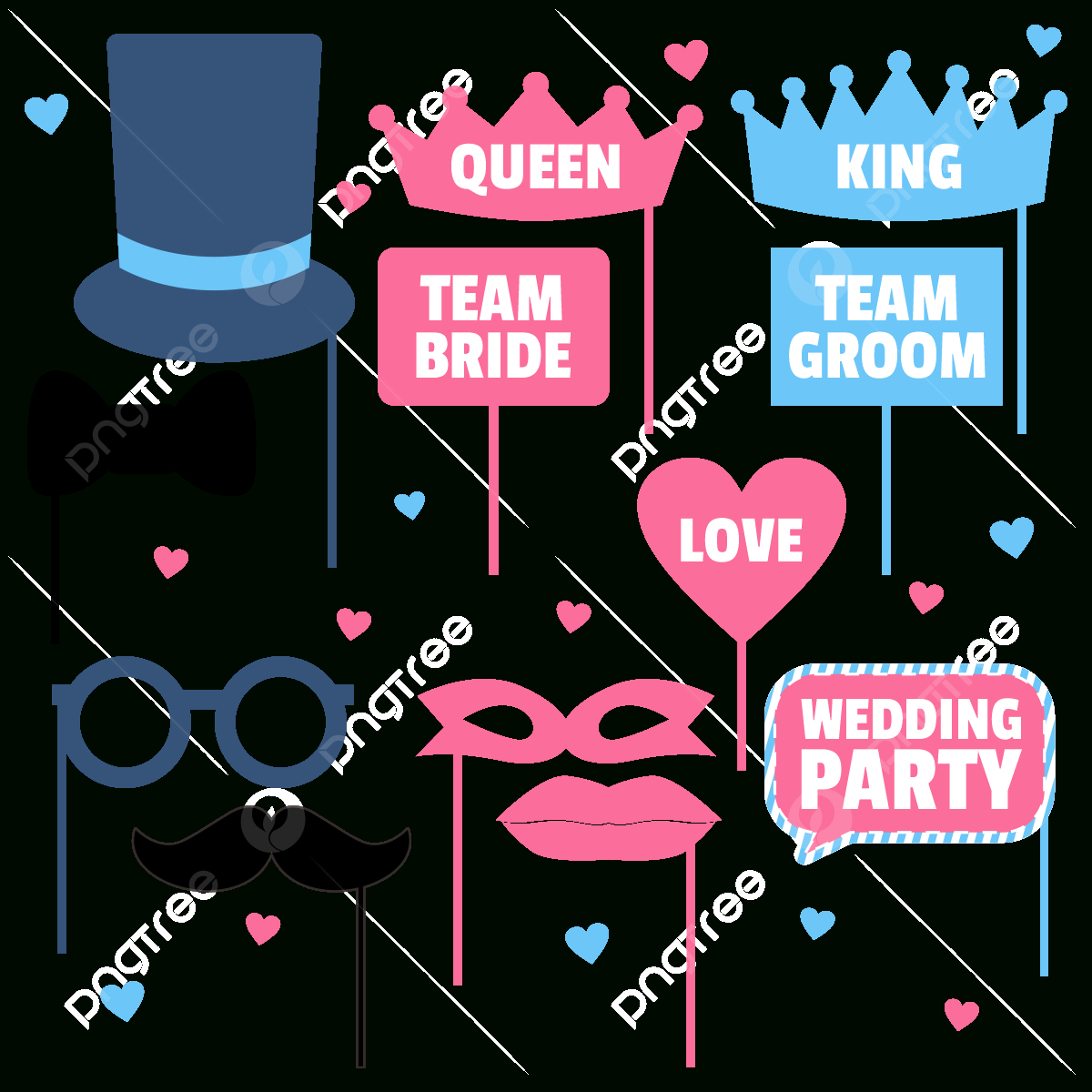 Set Of Wedding Acc Props Photo Booth Kits Decoration Party inside Free Printable Wedding Photo Booth Props