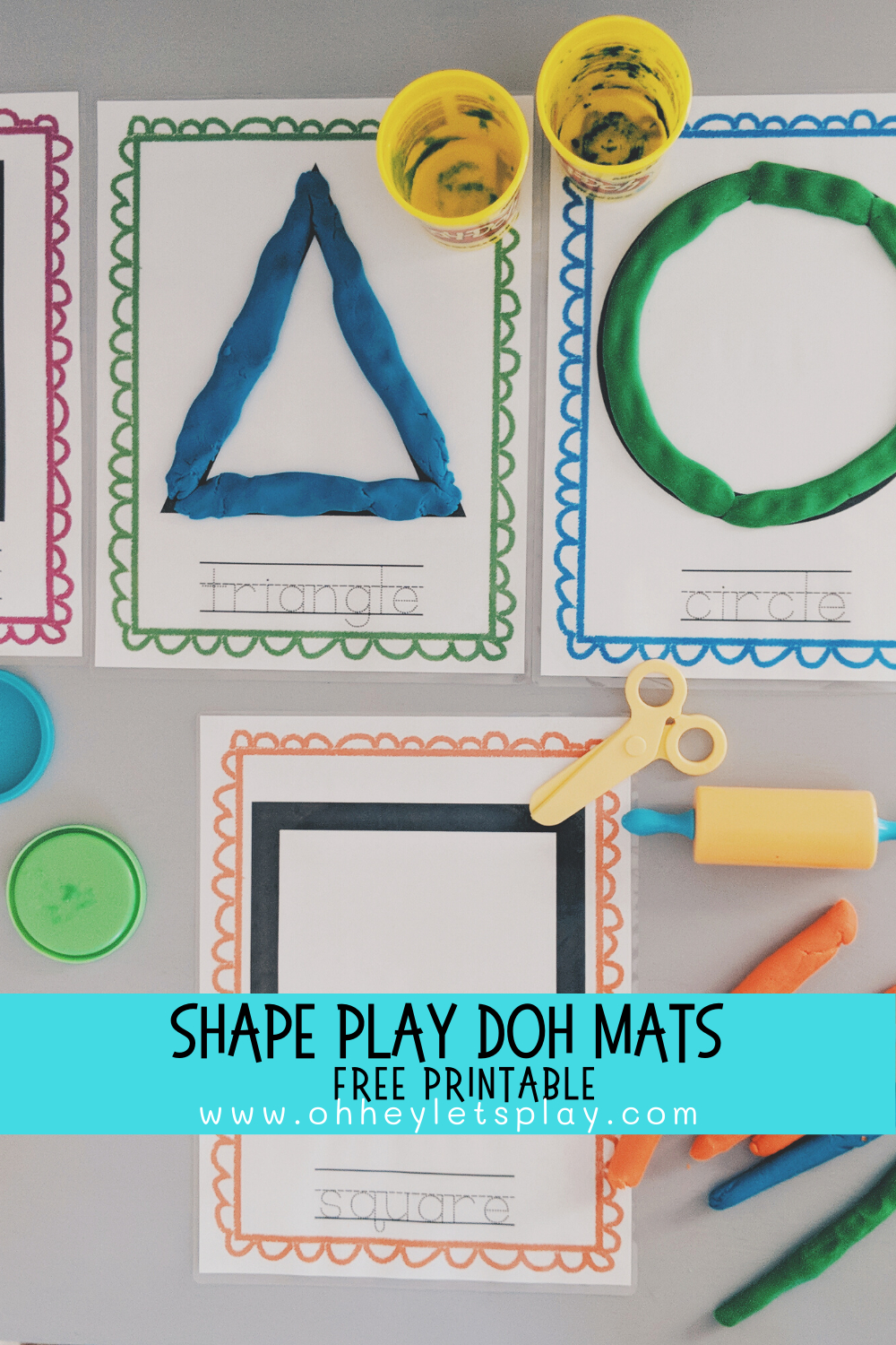Shape Play Doh Mats — Oh Hey Let&amp;#039;S Play pertaining to Free Printable Playdough Mats