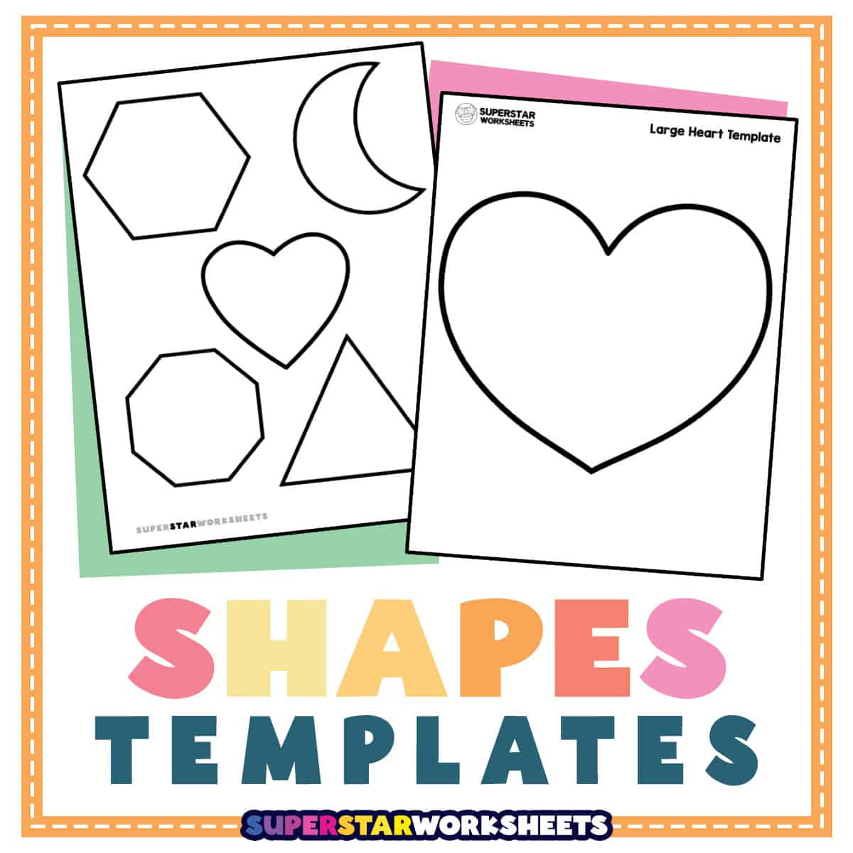 Shape Template (Free Printables) - Superstar Worksheets for Large Printable Shapes Free