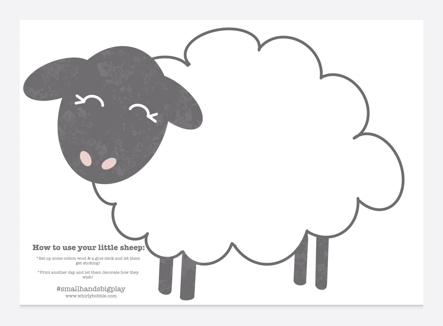 Sheep Sticking Activity - Free Printable — Whirlybobble within Free Printable Pictures Of Sheep