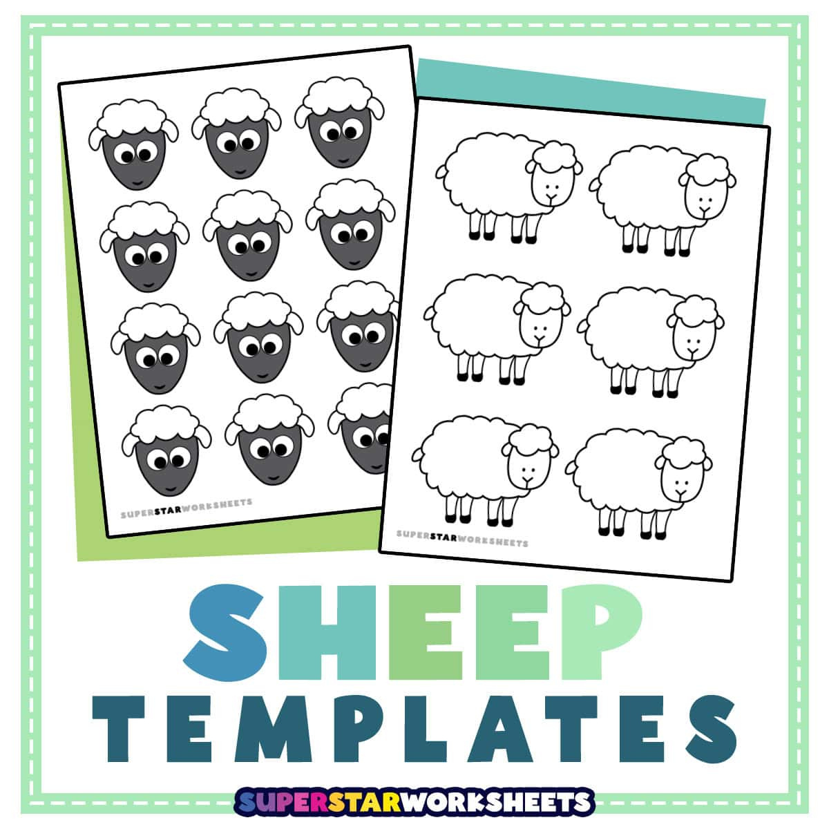 Sheep Template (Free Printables) - Superstar Worksheets in Free Printable Pictures Of Sheep