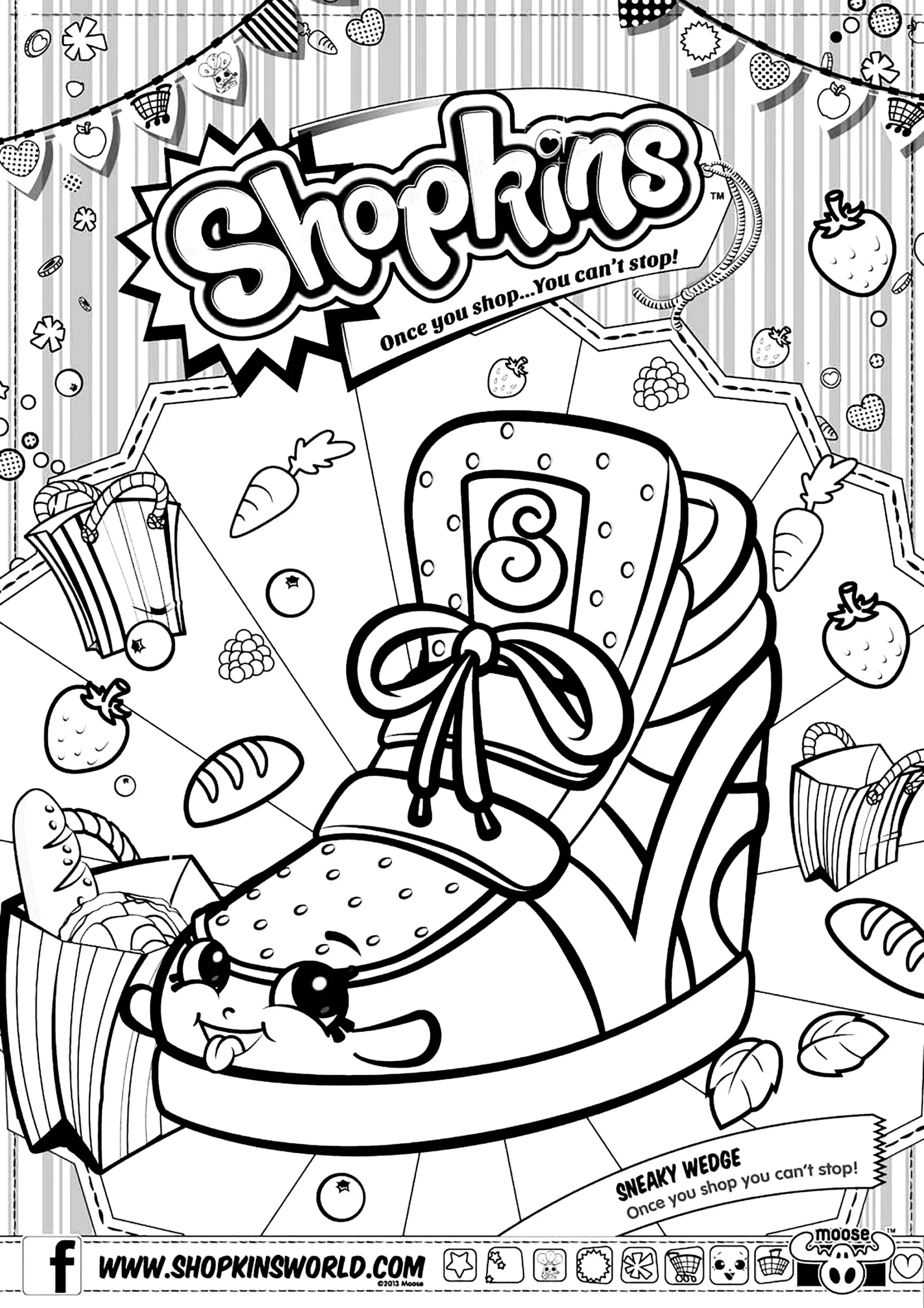 Shopkins : Sneaky Wedge - Shopkins Coloring Pages inside Shopkins Coloring Pages Printable Free