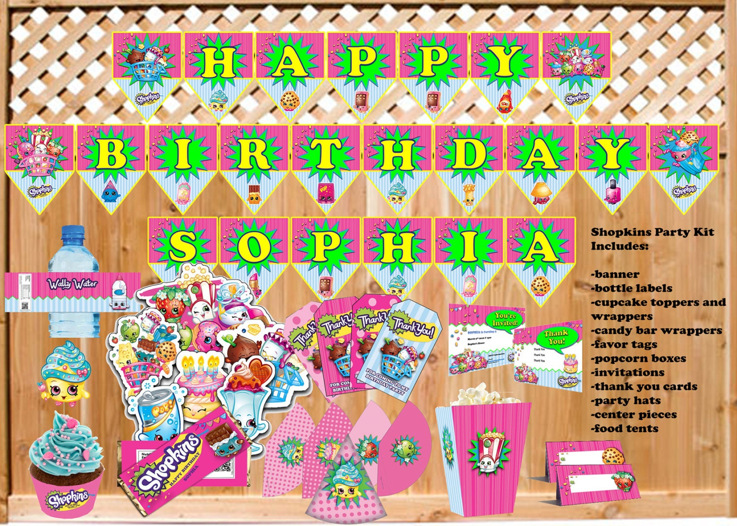 Shopkins Themed Party Kit Instant Download - Worksheets Library with regard to Shopkins Banner Printable Free