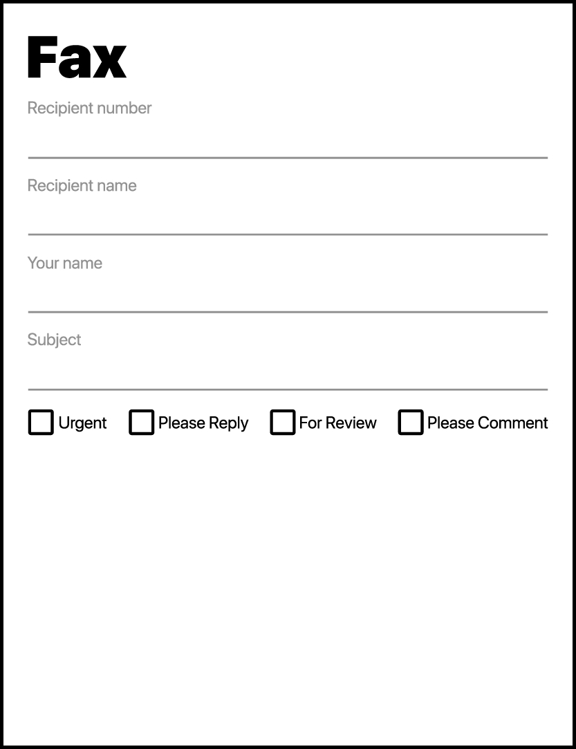 Simple Fax Cover Sheet Pdf Template inside Free Printable Fax Cover Page