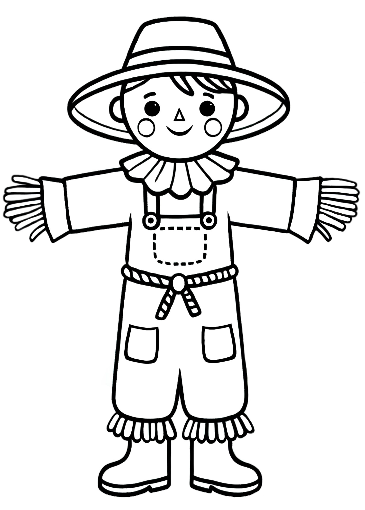Simple Scarecrow Template - Rooftop Post Printables throughout Free Scarecrow Template Printable