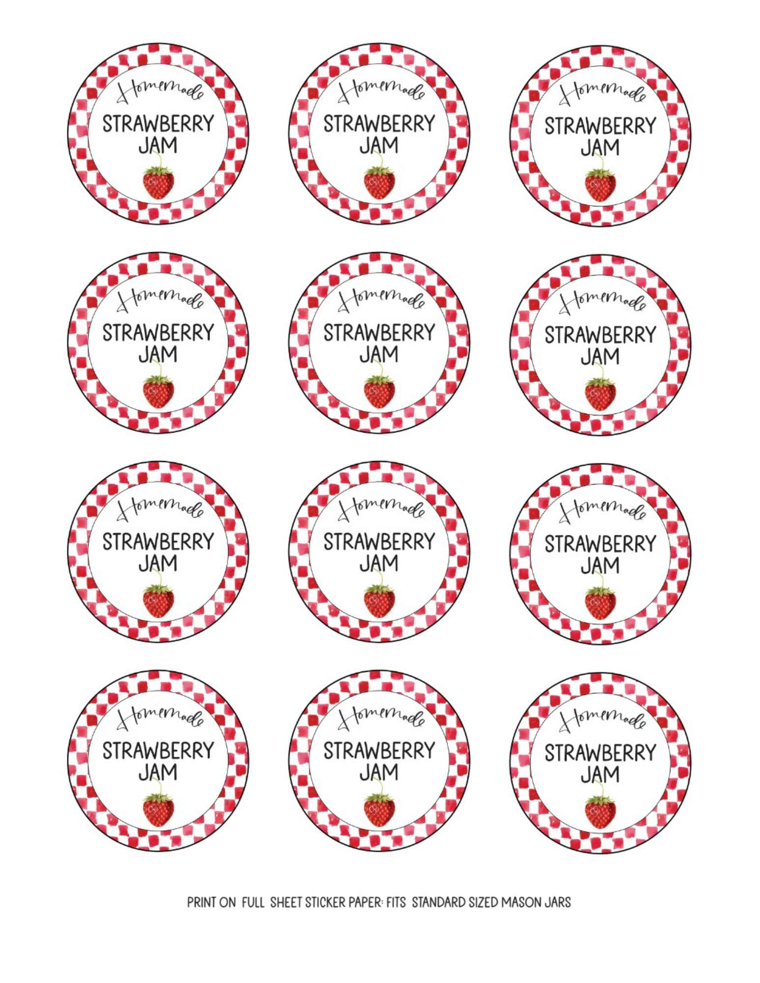 Simply Pretty Jam Jar Labels (Free Printable In 4 Styles) for Free Printable Jam Labels