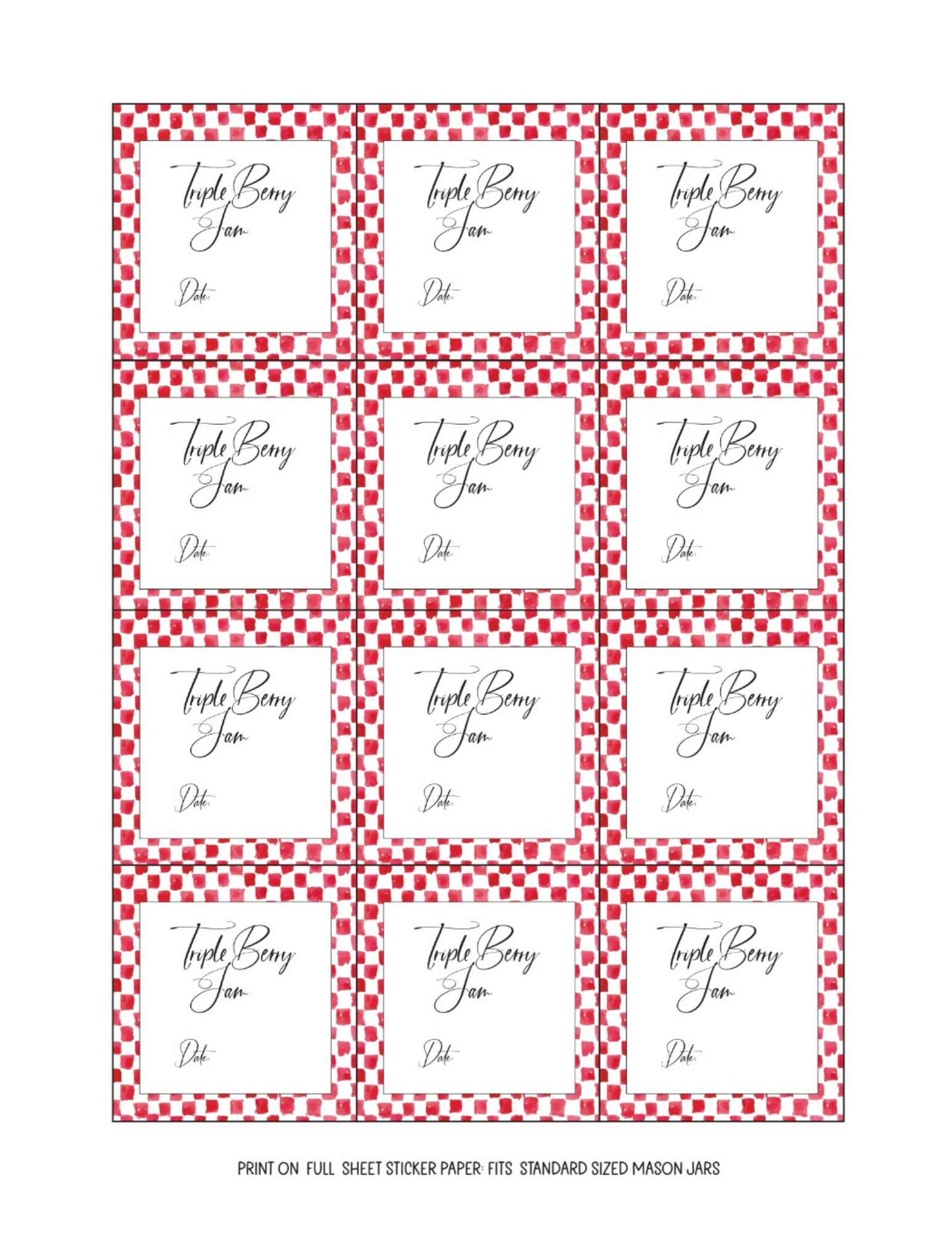 Simply Pretty Jam Jar Labels (Free Printable In 4 Styles) in Free Printable Jam Labels