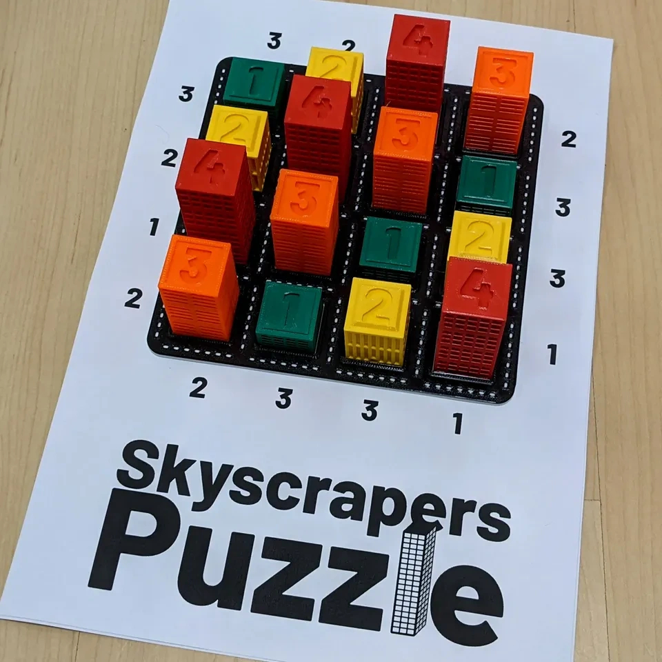 Skyscrapers Puzzleworstcase | Download Free Stl Model throughout Free Printable Skyscraper Puzzles