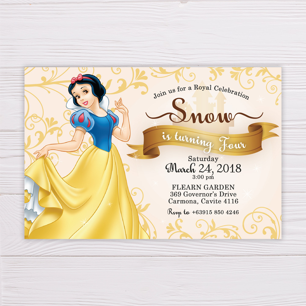Snow White Invitation - Dgtally pertaining to Snow White Invitations Free Printable