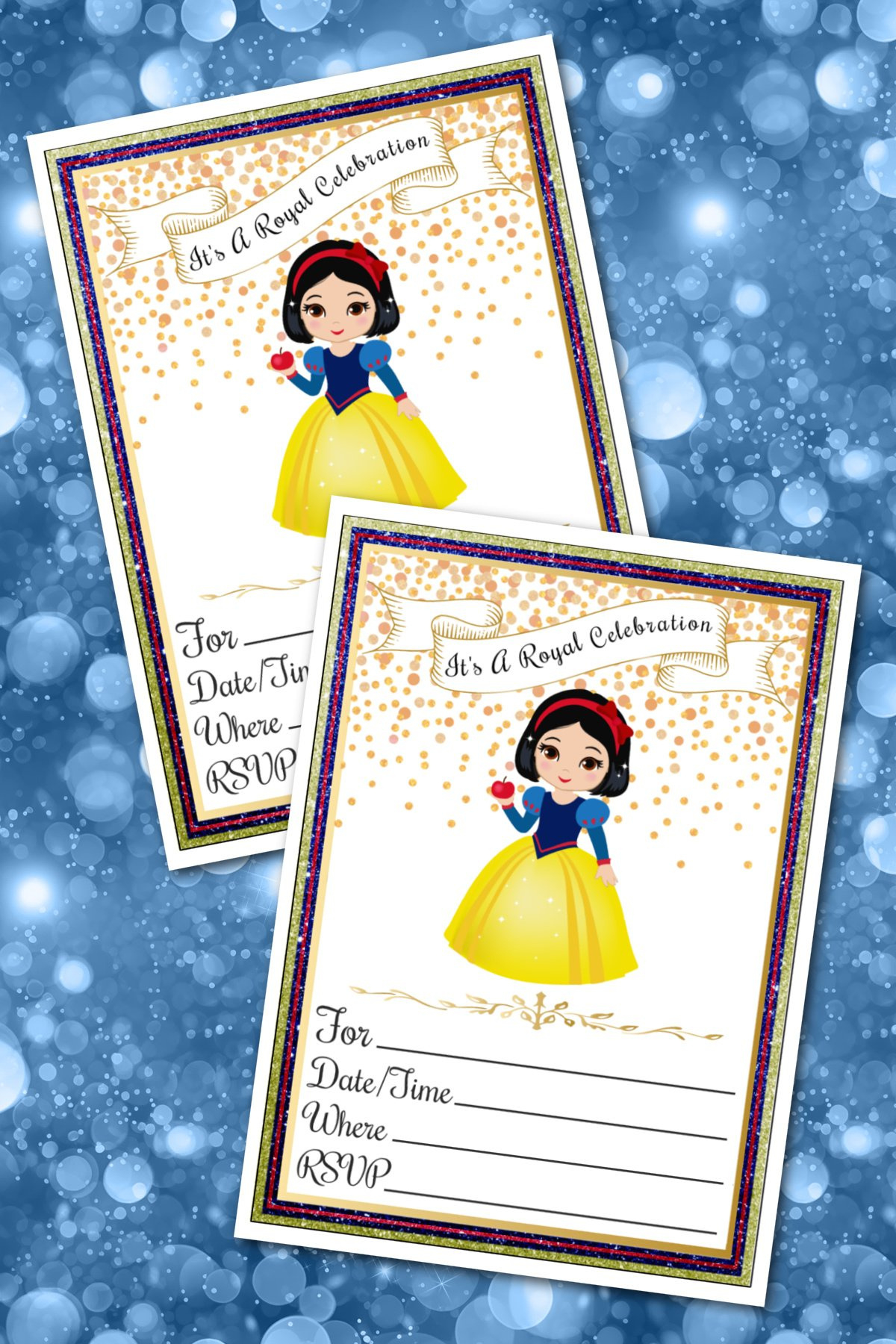 Snow White Invitations (Free Printable) - Fun Money Mom throughout Snow White Invitations Free Printable