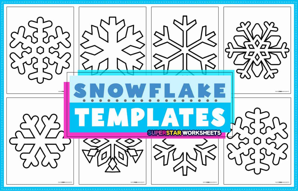 Snowflake Templates (Free Printables) - Superstar Worksheets for Snowflake Template Free Printable