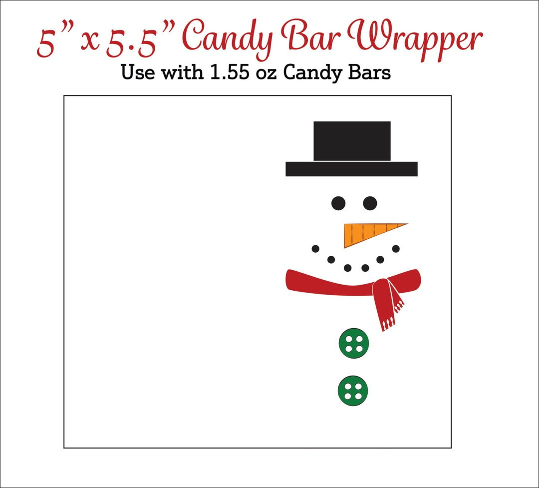 Snowman Candy Bar Wrappers - Printable Snowmen Candy Wrappers inside Snowman Candy Bar Wrapper Free Printable