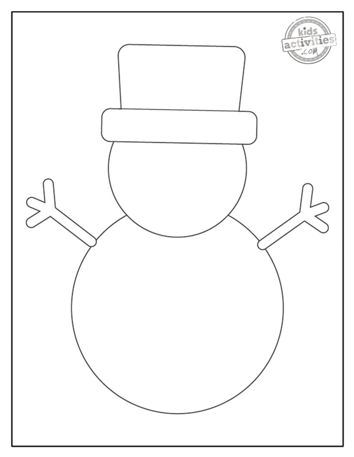Snowman Template For Kids Crafts Kids Activities Blog within Free Printable Snowman Patterns