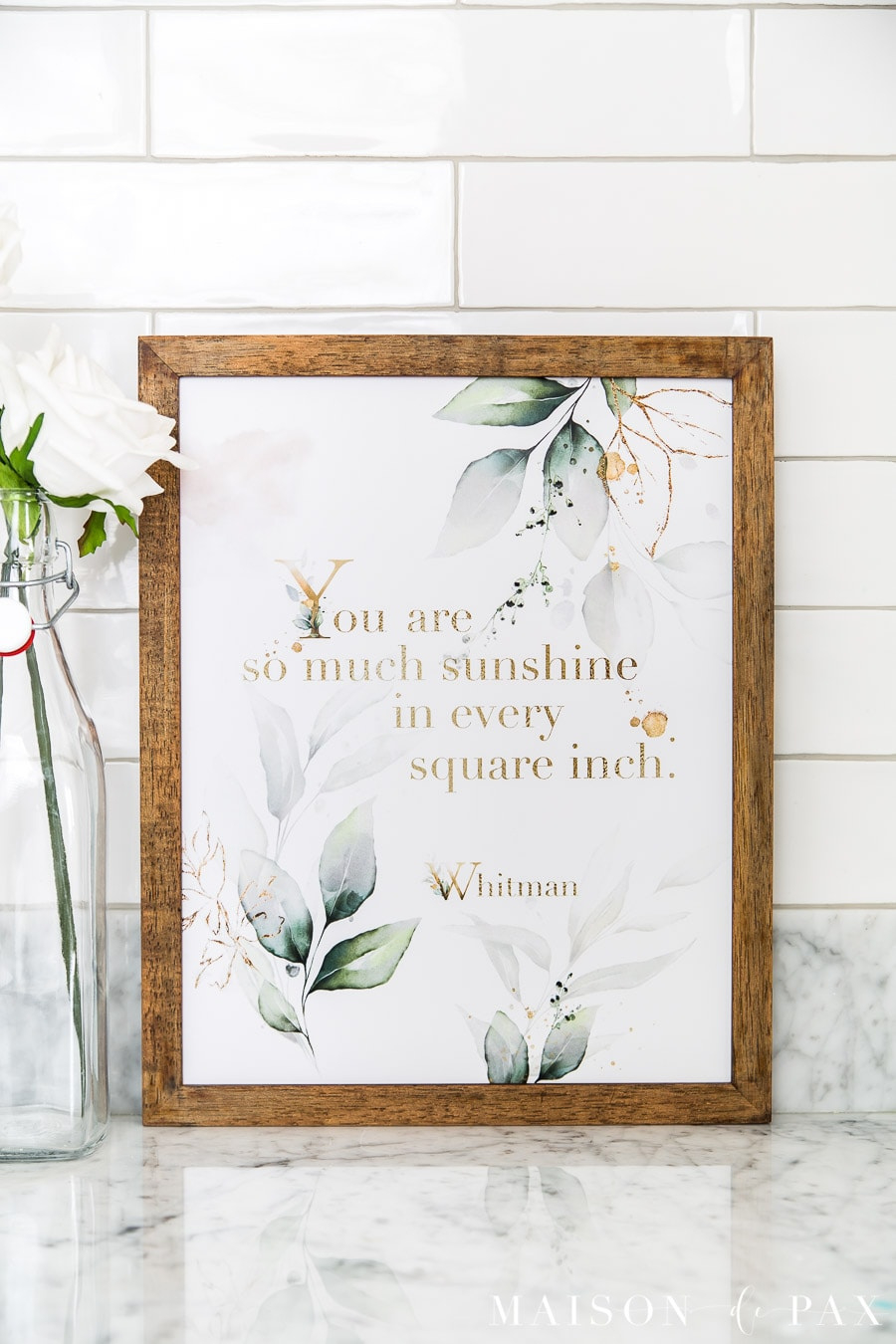 So Much Sunshine Printable Wall Art - Maison De Pax within Free Printable Artwork To Frame