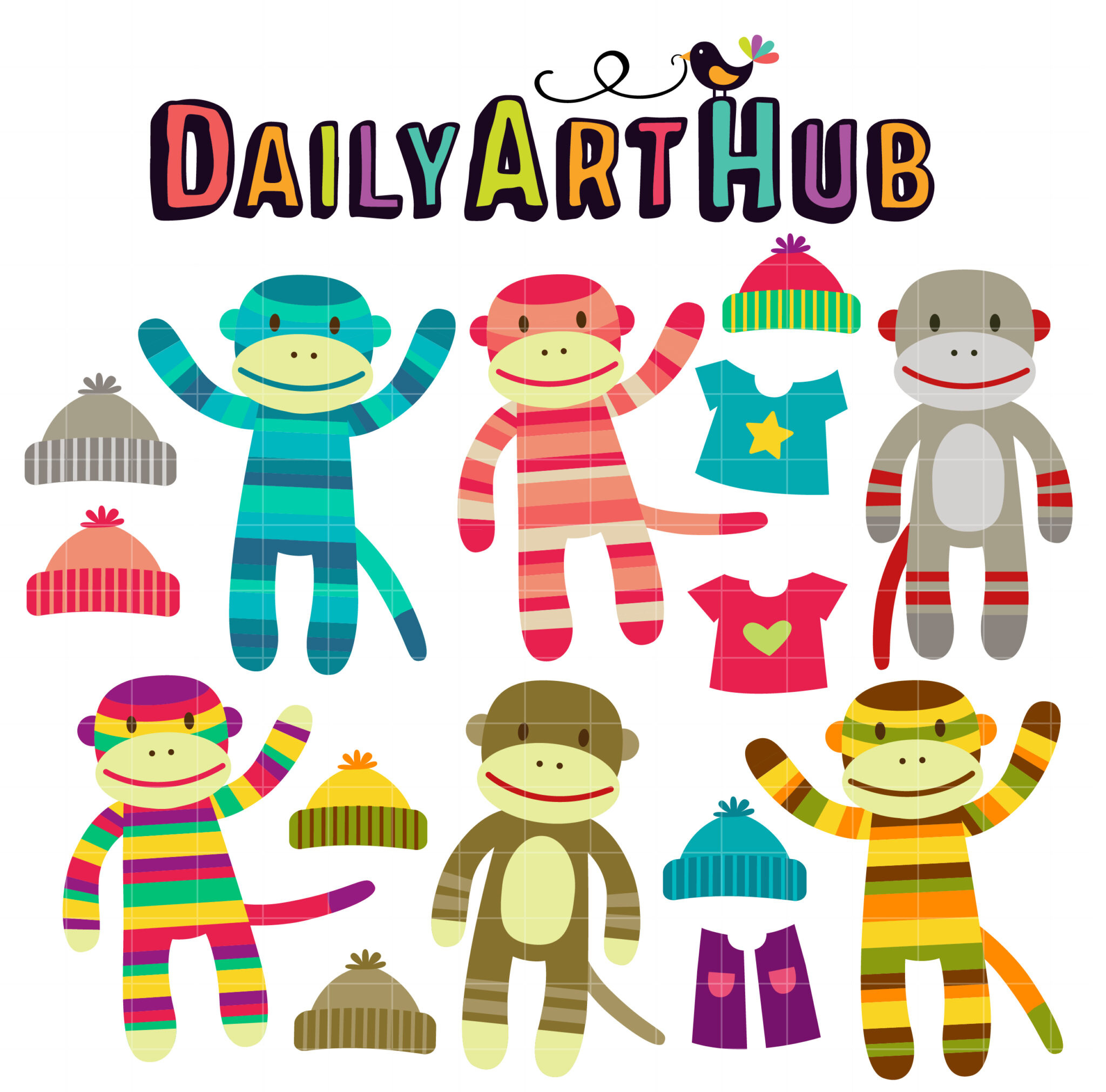 Sock Monkey Clip Art Set – Daily Art Hub // Graphics, Alphabets &amp;amp; Svg throughout Free Printable Sock Monkey Clip Art