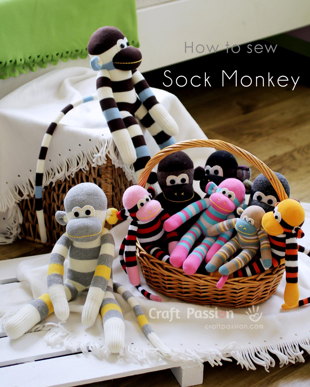 Sock Monkey - Easy Guide Free Sewing Pattern • Craft Passion with regard to Free Printable Sock Monkey Pictures