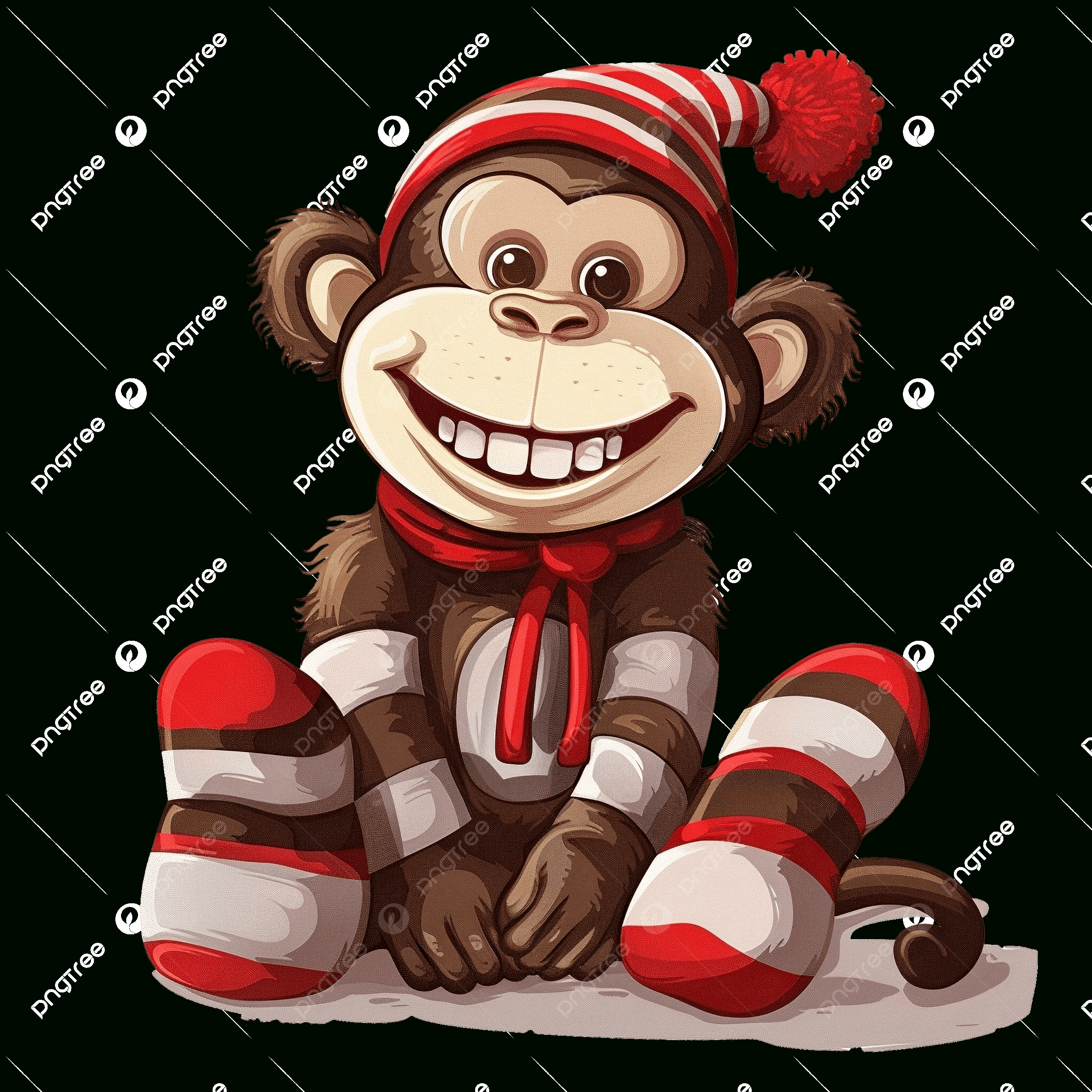 Sock Monkey Vector Illustration, Sock, Sock Monkey, Monkey Png inside Free Printable Sock Monkey Clip Art