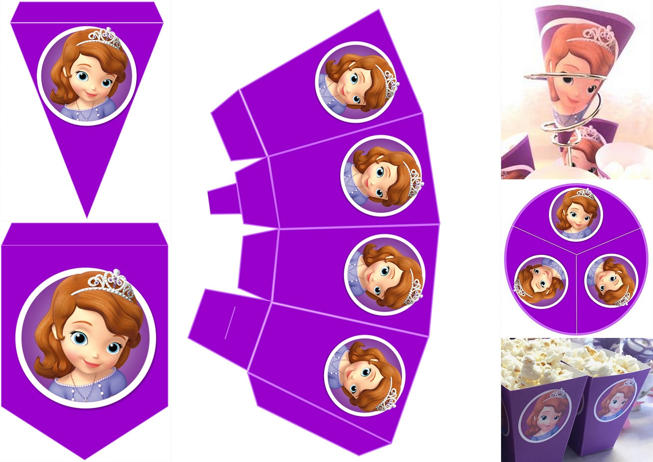 Sofia The First: Free Printable Birthday Party Mini Kit. - Oh My for Sofia The First Cupcake Toppers Free Printable